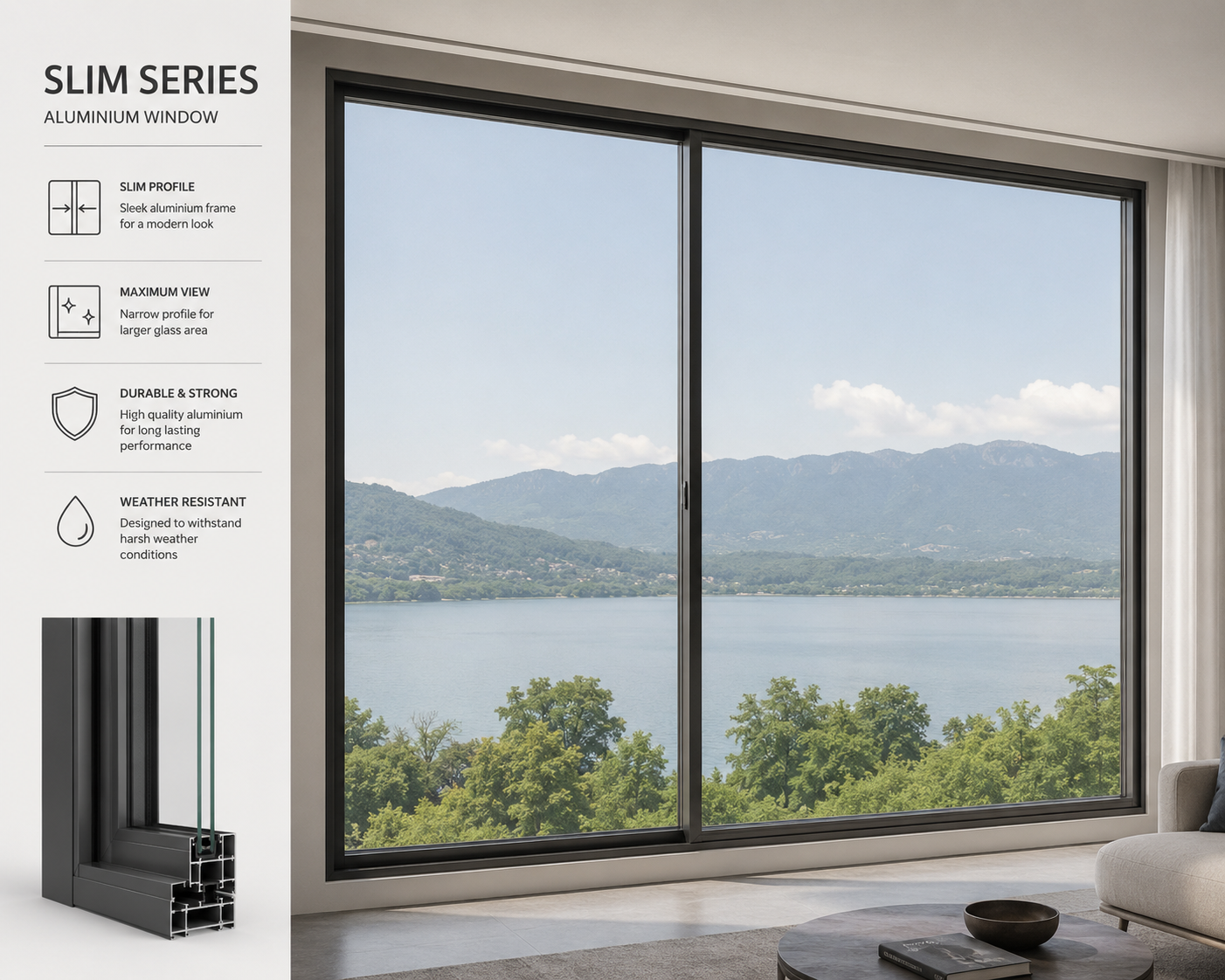 Vero Aluminium Slim Series Windows
